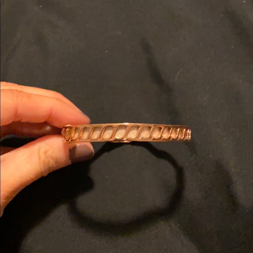Stella and Dot rose gold and champagne bracelet